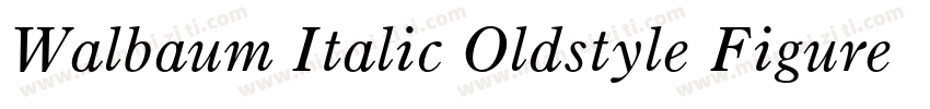 Walbaum Italic Oldstyle Figures字体转换